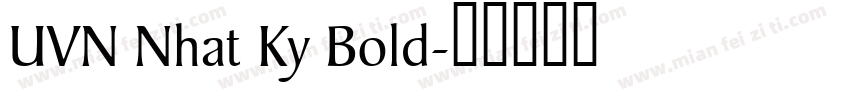 UVN Nhat Ky Bold字体转换